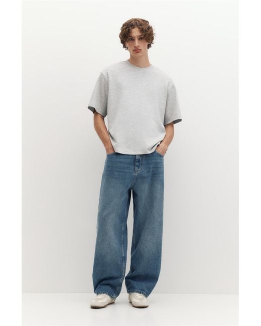 Pull&Bear Gray Boxy T-Shirt for men