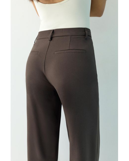 Pull&Bear Brown Full Length Smart Trousers