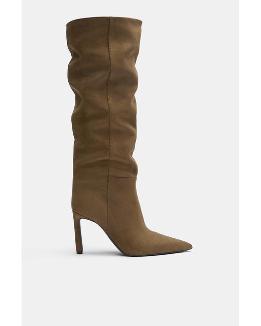 Pull&Bear Brown High-Heel Boots