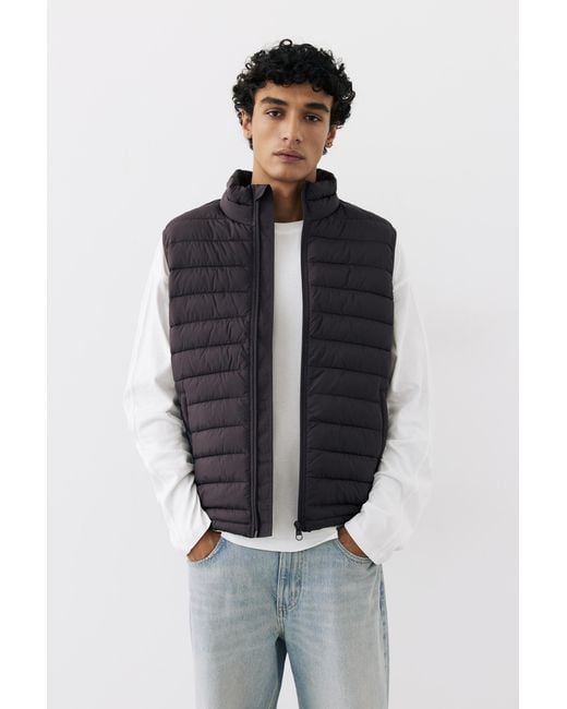 Pull&Bear Steppweste in Black für Herren