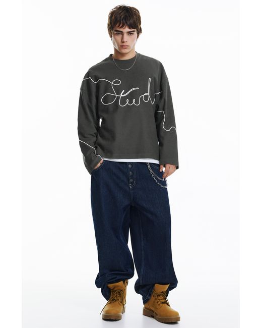 Sweat Stwd À Cordon Pull&Bear pour homme en coloris Black