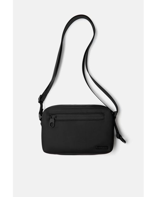 Pull&Bear Gummierte Umhängetasche in Black für Herren