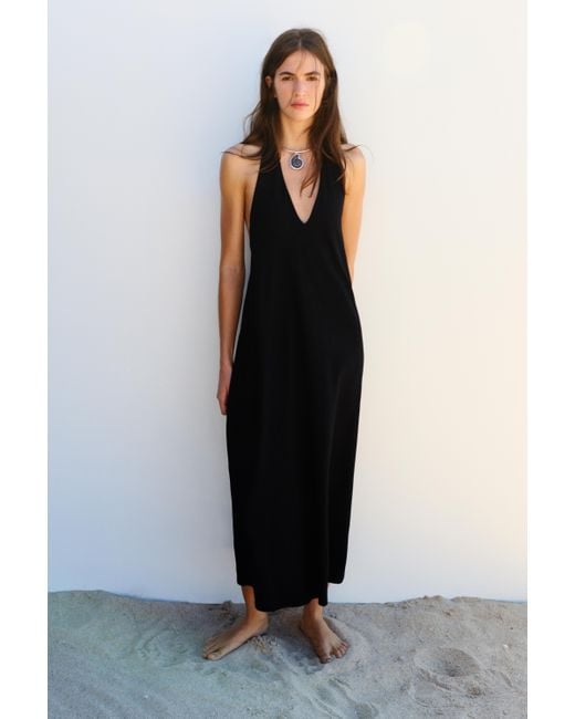 Pull&Bear Blue Halter Midi Dress