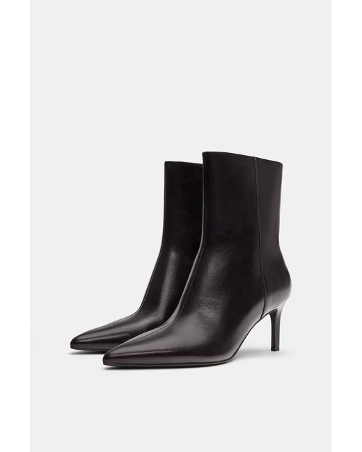 Pull&Bear Black Stiefeletten Mit Feinem Absatz