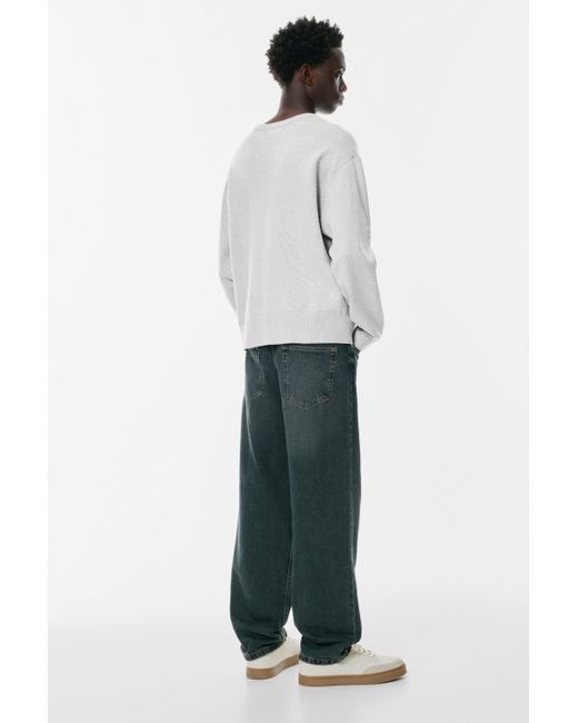 Pull&Bear Blue Soft Knit Jumper for men