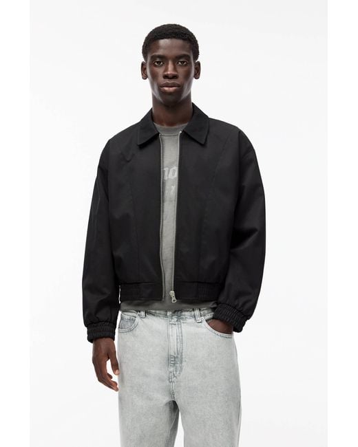 Pull&Bear Black Lightweight Cropped Jacket for men