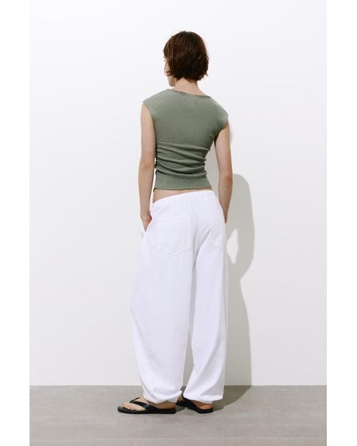 Pull&Bear Green Crepe Top