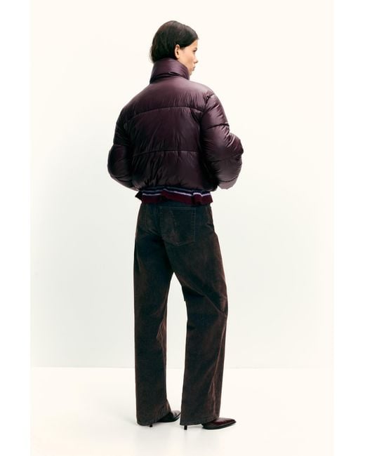 Pull&Bear Purple Puffer Jacket With A Shimmery Finish
