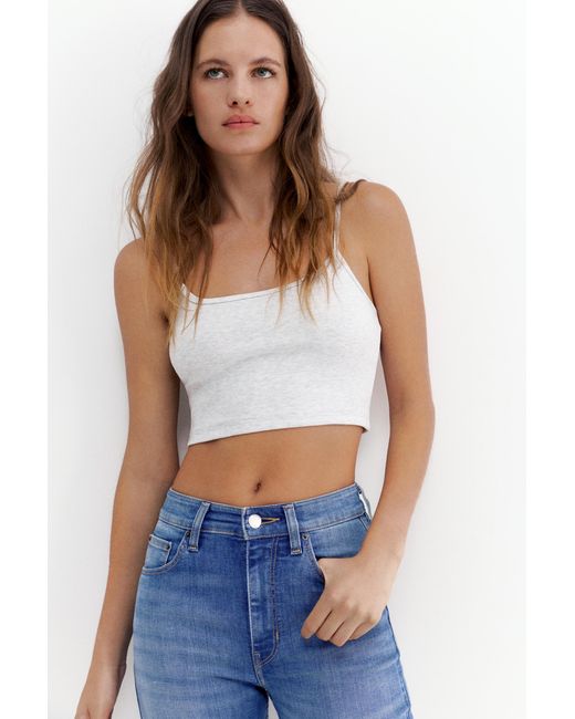 Pull&Bear Blue High-Waist Skinny Jeans