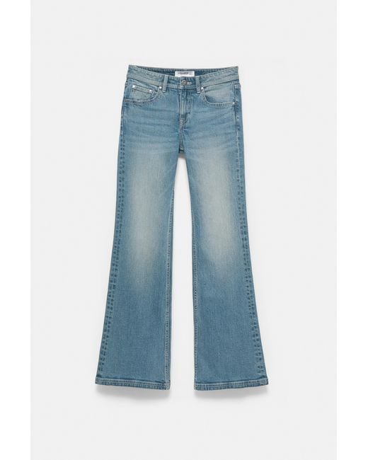 Pull&Bear Blue Low-Rise Boot-Cut Jeans