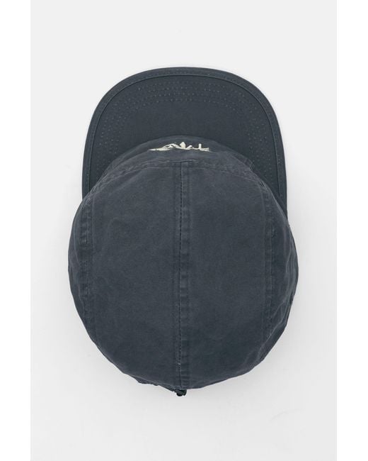 Pull&Bear Black Five-Panel Embroidered Cap for men
