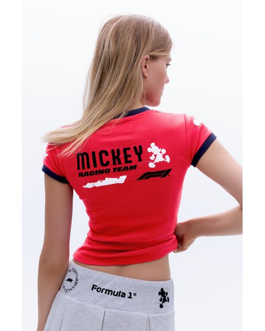 Pull&Bear Red Disney X F1 T-Shirt