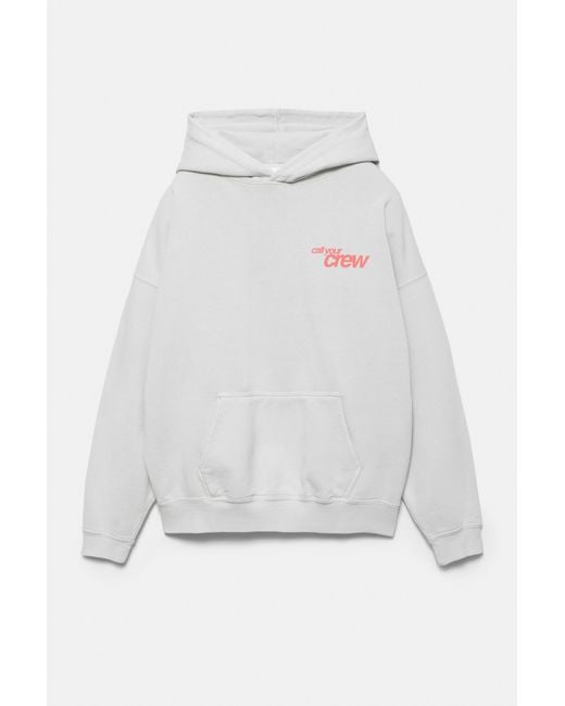 Sweat À Capuche Crew Studios Pull&Bear en coloris White