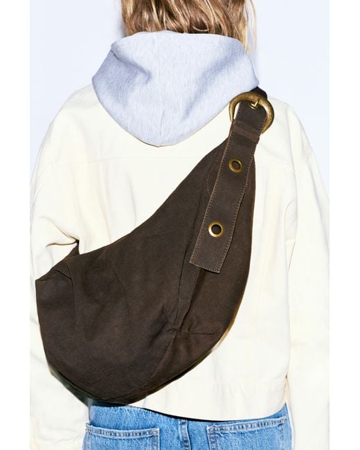 Pull&Bear Brown Canvas Tote Bag