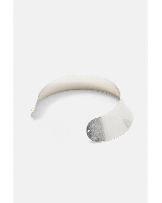 Pull&Bear Brede Gladde Choker in het Metallic