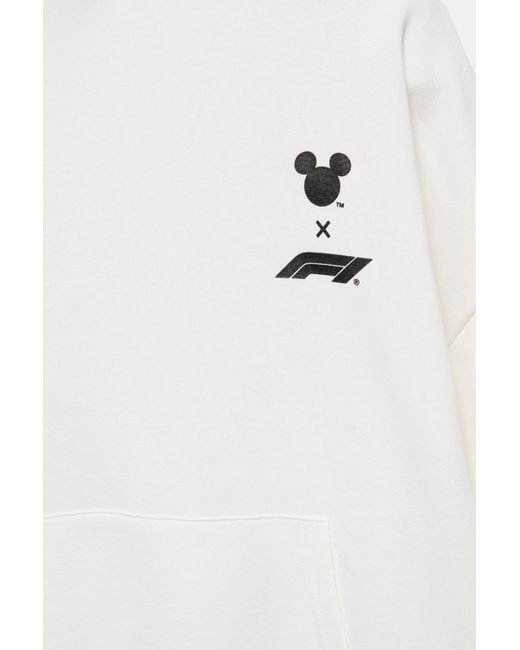 Pull&Bear White Disney X F1 Hoodie