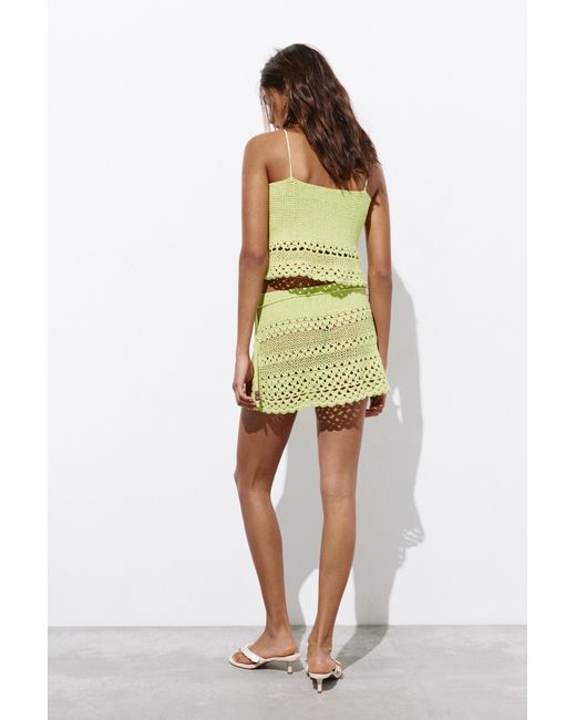 Pull&Bear Crochet Minirok in het Green