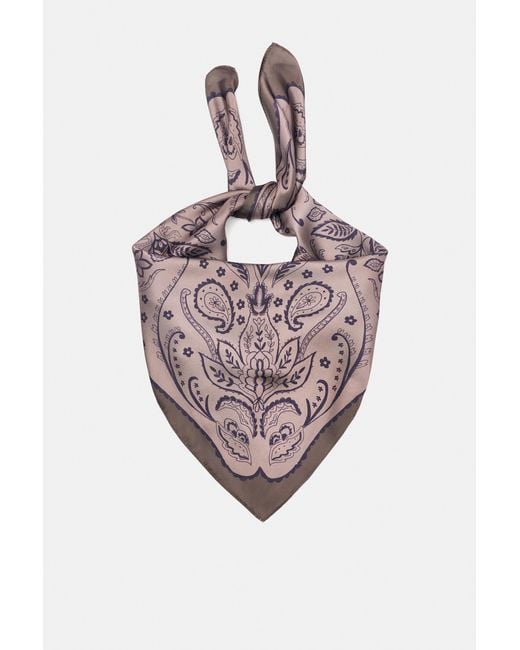 Pull&Bear Pink Floral Satin Scarf