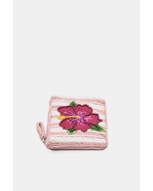 Pull&Bear Pink Geldbeutel Mit Blumenmuster