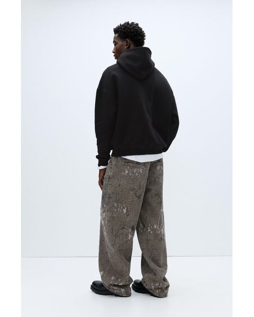 Pull&Bear Boxy Hoodie in het Black voor heren