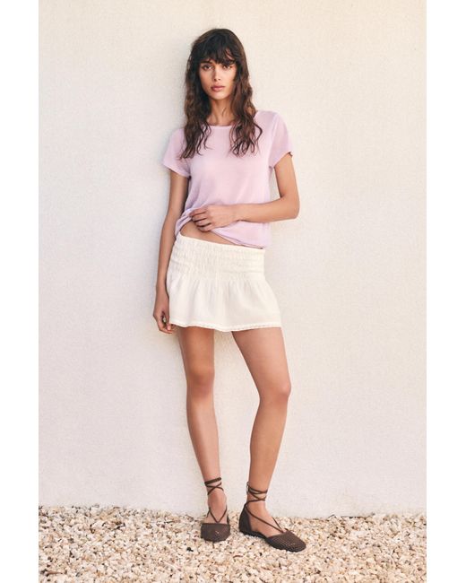 Pull&Bear Brown Crochet Strappy Ballet Flats