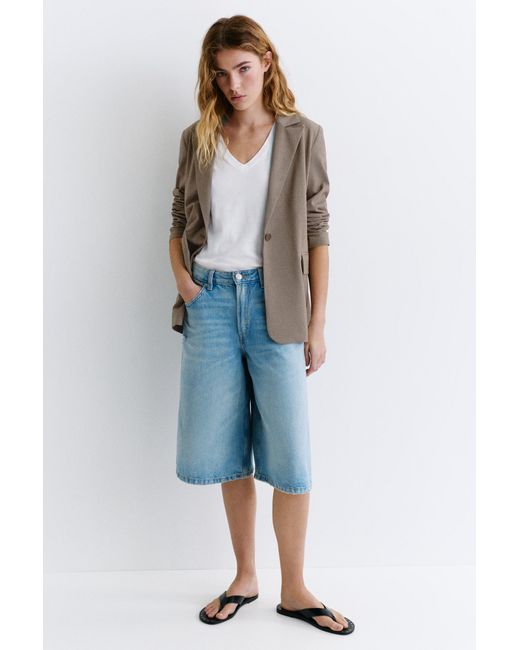 Pull&Bear Gray Basic Blazer