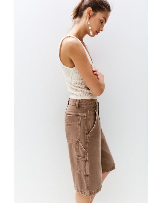Pull&Bear Brown Carpenter Bermuda Shorts