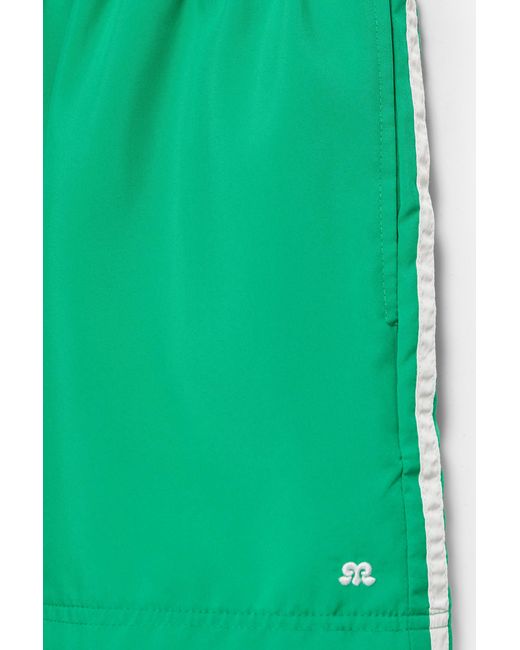 Pull&Bear Sportieve Bermuda Met Zijstrepen in het Green