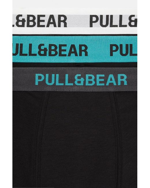 Pack 3 Boxer di Pull&Bear in Black da Uomo