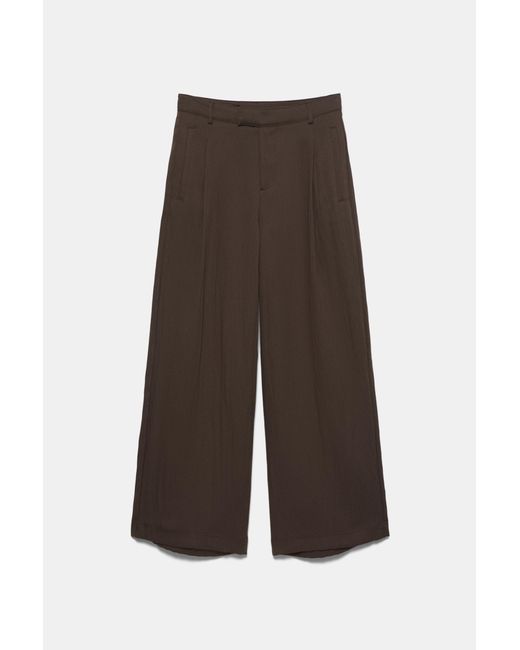 Pull&Bear Brown Darted Smart Trousers