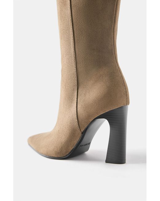 Pull&Bear White Hohe Absatzstiefel