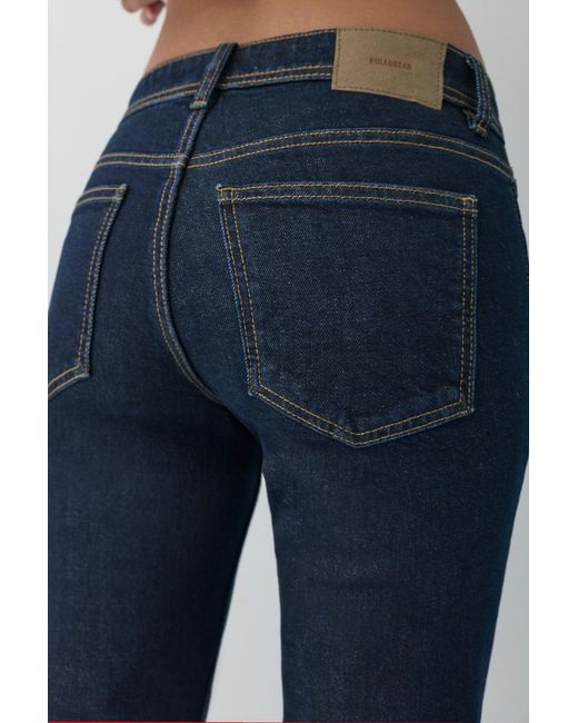 Pull&Bear Blue Low-Rise Boot-Cut Jeans