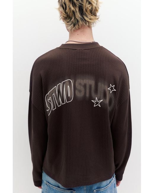 Pull&Bear Blue Knit Star T-Shirt for men
