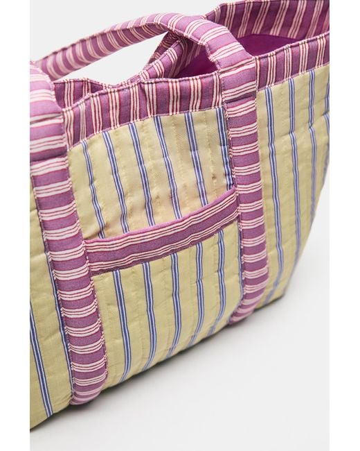 Pull&Bear Gestreept Shopper in het White