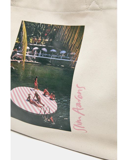 Pull&Bear White Shopper Slim Aarons