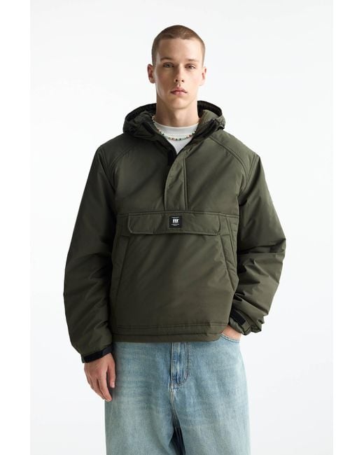 Pull and bear green jacket discount