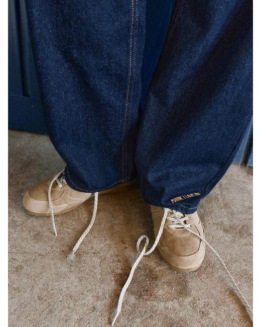 Pull&Bear White Split Leather Sneakers for men