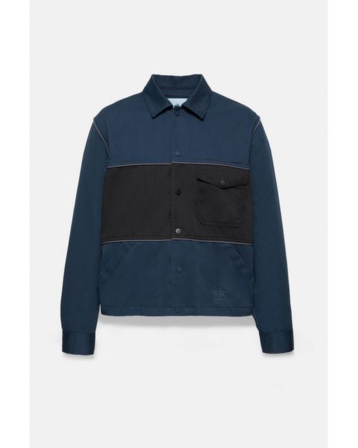 Pull&Bear Blue Pleasures X Stwd Panelled Jacket for men