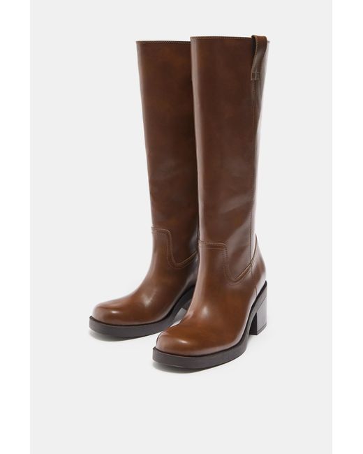 Pull&Bear Pink High-Heel Boots