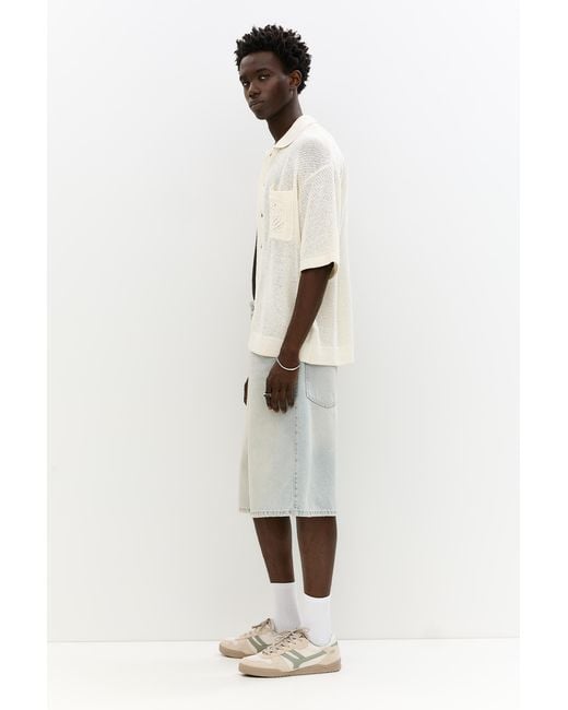 Pull&Bear White Skater Jorts for men