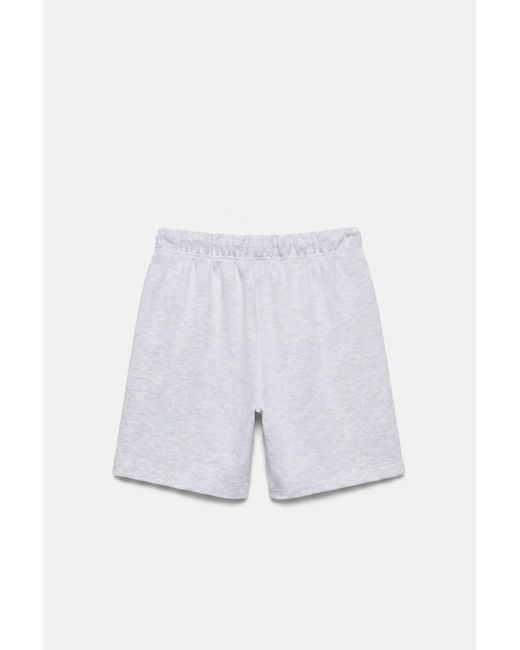 Pull&Bear Bermuda Met Elastische Tailleband in het White