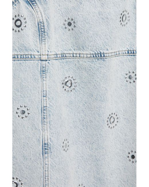 Robe Courte En Jean Cloutée Pull&Bear en coloris Blue