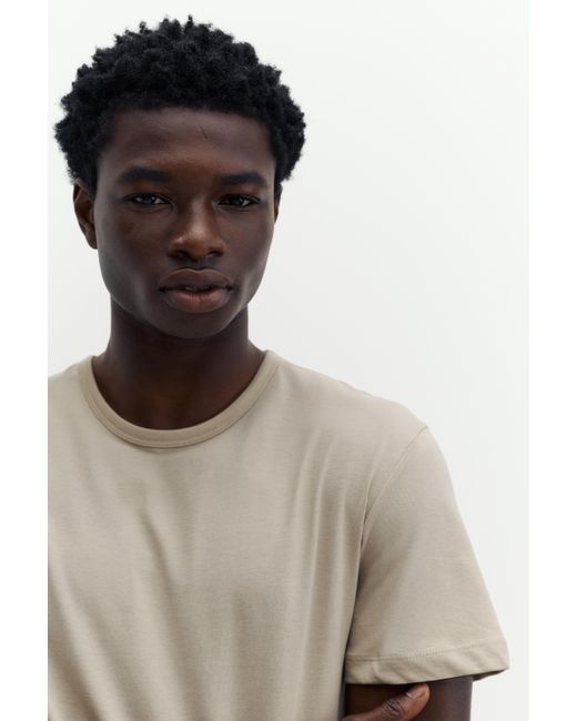 Pull&Bear Natural Slim Fit Basic T-Shirt for men