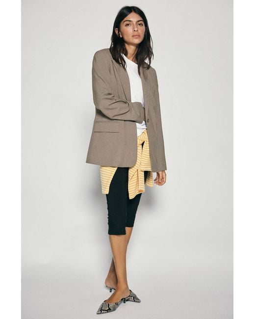 Pull&Bear Gray Basic Blazer