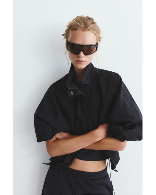 Pull&Bear Black Wrap-Around Sunglasses