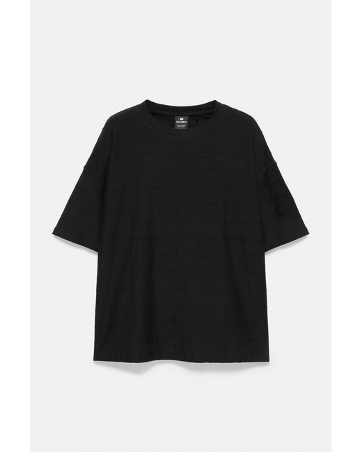 Pull&Bear Boxy T-Shirt Met Structuur in het Black voor heren