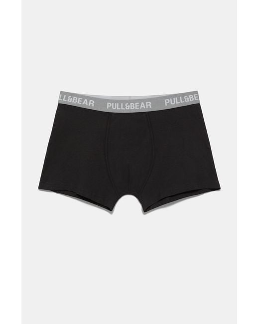 Pull&Bear 3-Pack Boxershorts in het Black voor heren