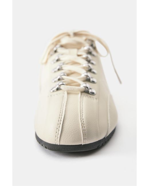 Pull&Bear Bowling Sneakers in het White
