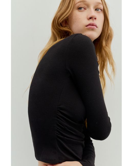 Pull&Bear Black High Neck Top