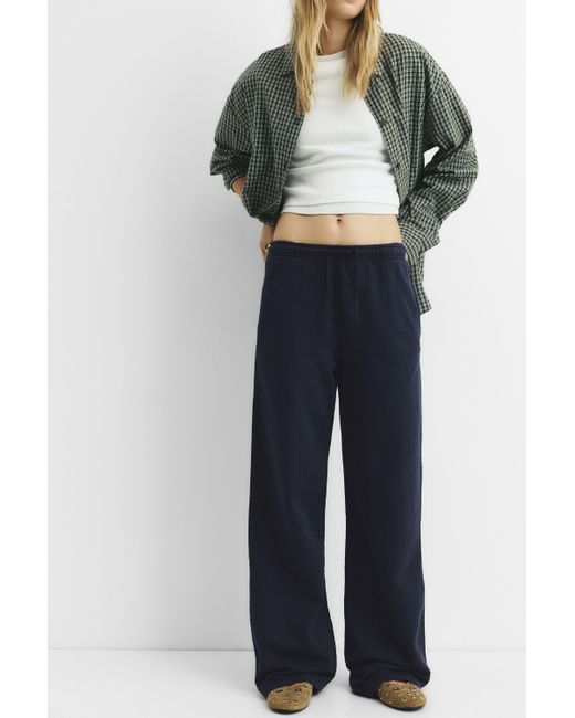 Pull&Bear Blue Wide-Leg Tracksuit Bottoms